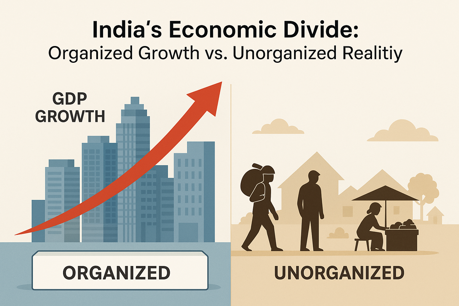 The Two Faces of India’s Economy – Organized Growth vs. Unorganized Struggle
